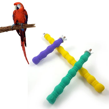 1 adet Yeni Pet Papağan Ham Ahşap Pet Papağan Oyuncakları Kuş Kafesi Tünemiş Standı Platformu Pençe Taşlama Isırıkları Oyuncaklar Papağan Evcil Hayvan Aksesuarları