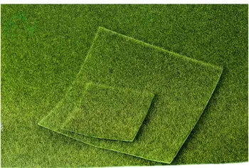 50 adet çim halı Yeşil Yapay Çimler 15x15cm Küçük Çim Halı Sahte Çim Ev Bahçe Yosun Ev Kat Düğün Dekorasyon