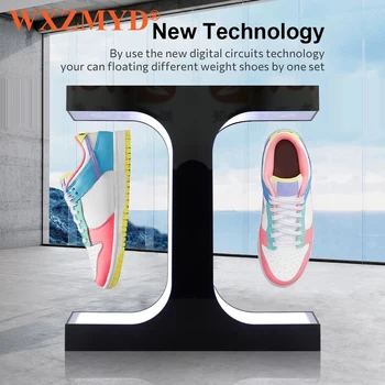 Manyetik Levitasyonunun LED Yüzen Lamba Ayakkabı 360 Derece Rotasyon Ekran Standı Sneaker Standı Ev Ev Dükkanı Ekran Tutucu Standı