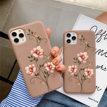 Sevimli Taze Çiçek Telefon Kılıfları iPhone İçin Kılıf X XR XS Max 7 8 Artı SE 2020 13 12 11 Mini Pro Max Yumuşak Silikon Kapak Funda Kabuk