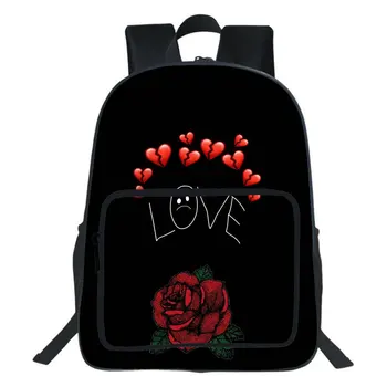 2021 Yeni Lil Peep Sırt Çantası Çocuk Çantası Sırt Çantaları Erkek Kız Çanta Gençler Bookbag Karikatür Sırt Çantası