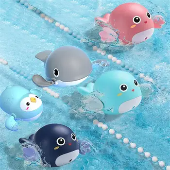 Yürümeye başlayan çocuk oyuncakları Banyo Bebek Su Oyuncak Küvet Bebek Yüzmek Kaplumbağa Yara Zinciri Clockwork Çocuklar Plaj Sprey Su Duş Banyo Oyuncakları