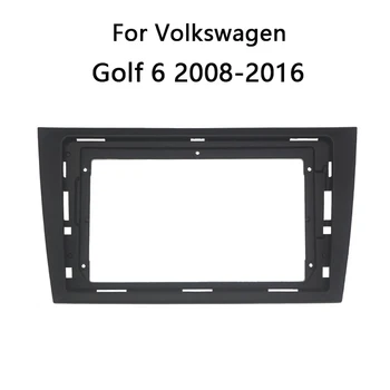 2 Din Araba Radyo Fasya VW Volkswagen Golf 6 2008-2016 İçin Otomatik Stereo Çalar DVD Paneli Dash Kiti Çerçeve Merkezi Konsol Tutucu