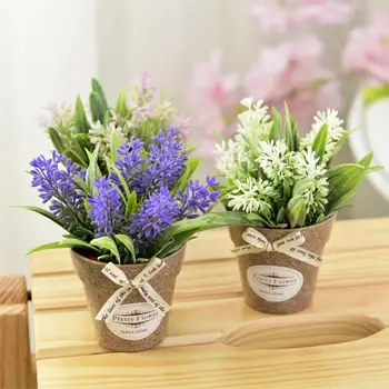 Yapay Sahte Çiçekler Çim Plastik Saksı Bonsai Çim Saksı Çiçekleri Rustik Düğün Parti Bahçe Çiftlik Evi Dekorasyon