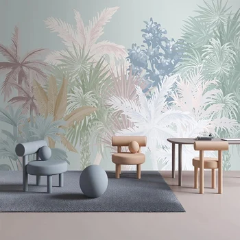 Özel Duvar Kağıdı 3D Tropikal Bitki Orman Modern Soyut Sanat duvar tablosu Oturma Odası TV Kanepe yatak odası dekoru Papel Tapiz