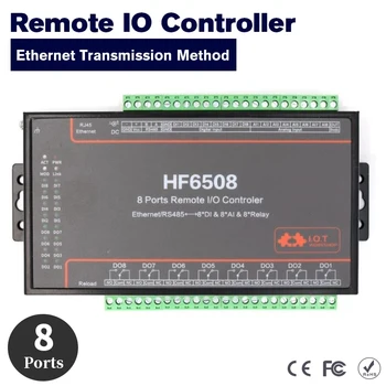 HF6508 8 Yollu Uzaktan I / O Denetleyici Anahtarı RS485 Seri Ethernet Sunucu Dönüştürücü 8Ch Röle 8DI AI Modbus Ağ Cihazı