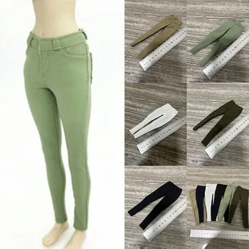 6 Renkler 1/6 Ölçekli Kadın Asker Seksi Mini Sıska Sıkı Trend kalem pantolon Kot Uyar 12 İnç Aksiyon şekilli kalıp Bebek