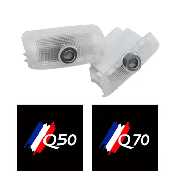 2 adet Araba LED Kapı Karşılama Işıkları Infiniti Q50 Q70 2013-2021 Projektör Logosu Hayalet Gölge İşık Oto Aksesuarları