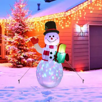 1.5 m Parlayan şişme kardan adam Seti Merry Christmas led ışık Up Süs Açık Bahçe Süslemeleri İçin