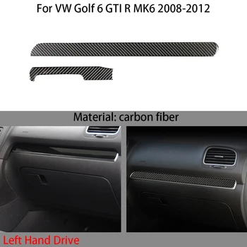 Karbon fiber araba iç, enstrüman trim trim İÇİN uygun VW Golf 6 GTI R MK6 2008-2012 araba sticker;