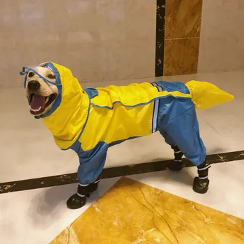 Köpek Yağmurluk Labrador Orta Pet Büyük Köpek Dört ayaklı Su Geçirmez Her şey dahil Panço Kostüm Elbise