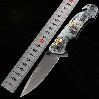 3D Desen Taktik Katlanır Bıçak Çok Fonksiyonlu Açık Kamp Balıkçılık Avcılık Survival Bıçaklar Cep EDC Aracı
