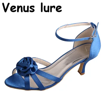 23 Renk yaz mavi Mary Jane Ayakkabı çiçek ile kadın sandalet için