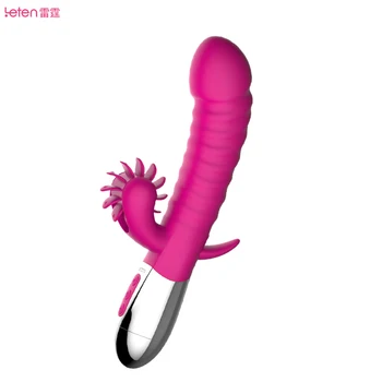 Leten Güçlü AV Vibratör Kadın Seks Oyuncakları G Noktası Vibratörler Kadınlar için Klitoris Stimülatörü Haddeleme Yalama Dil Seks Vibratör
