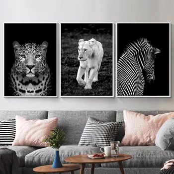3 ADET Leopar Aslan Zebra Tam Kare Elmas Boyama Siyah Beyaz Hayvan Ev Dekorasyon Nakış Resim El Sanatları Mozaik