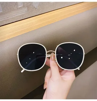 yuvarlak Metal Çerçeve Kedi Göz Kadın Güneş Gözlüğü Kadın Güneş Gözlüğü Ünlü Marka Tasarımcısı Alaşım Bacaklar Gözlük oculos de sol feminino