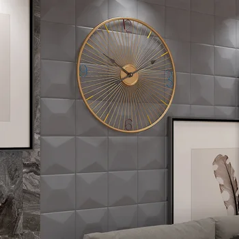 Yaratıcı Dijital Duvar Saati Modern Tasarım Sıcak Satış Saatler Duvar Ev Dekor Masa Yuvarlak Ferforje Saat Fabrika Doğrudan Tedarik