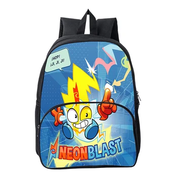 Mochilas Superzings Neonblast erkekler için sırt çantası Kız Gizli Sakli Konusmalar Oyunu SuperThings Kazoom Çocuk Sırt Çantaları Karikatür Okul Çantaları 16 İnç