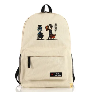 Anime Siyah Bulter Naylon omuz çantası Okul Cosplay Sırt Çantası Büyük Seyahat gençler için çanta