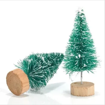 12 adet Mini Noel Ağacı Sisal İpek Sedir noel dekorasyonları Küçük Noel Ağacı Yeşil Mini Ağaç Noel Ağaçları Dekorasyon