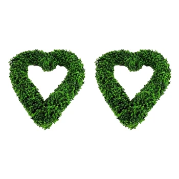 2X Bahçe Ürünleri Topiary Şimşir Kalp Topiary Kapı Asılı Aşk Kalp Ev Dekor