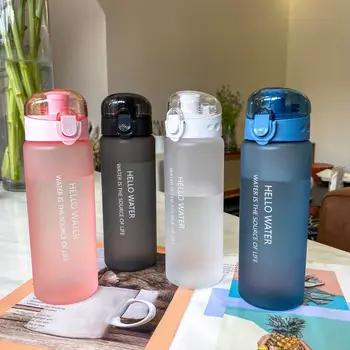 780ml Plastik Su Şişesi İçme Taşınabilir Spor Çay Kahve Fincanı mutfak gereçleri Çocuklar Su Şişesi Okul Şeffaf