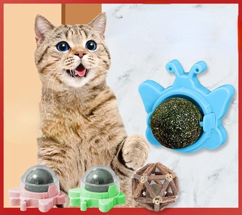 Kedi oyuncak catnip topu yalama aperatifler kendi kendine yardım tease kedi sopa diş taşlama kediler dönen kendi kendine oyun kabartma
