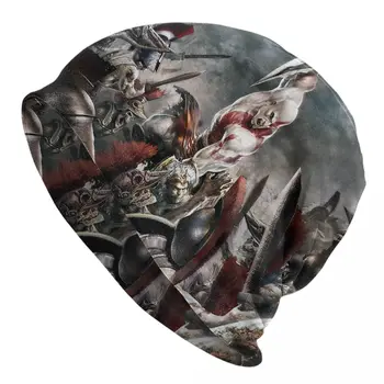 Savaş tanrısı Kratos Skullies bere Savaşçı Oyunu Vintage Erkekler Kadınlar Açık Kap Sıcak Termal Elastik Kaput Örgü Şapka