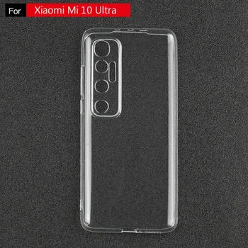 Telefon kılıfı için Xiaomi Mi 10 Ultra Kılıf Ultra ince Şeffaf Yumuşak TPU Lens Koruma Arka Kapak Kılıf xiaomi mi 10 Ultra