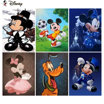 Disney Elmas Boyama Çapraz dikiş kitleri Karikatür Mickey Mouse 5D DIY Elmas Nakış Tam Yuvarlak Taklidi Oturma Odası Dekor
