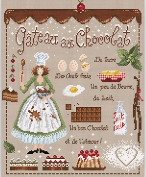 Sayılan Çapraz Dikiş Kiti çikolatalı kek makinesi İğne Nakış 14ct Çapraz Dikiş