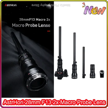 AstrHorı 28mm F13 2x Makro Prob Lens Tam Çerçeve Özel Lens ile Uyumlu Sony E L Nikon F / Z Canon RF / EF Fuji XF PL Bağlar