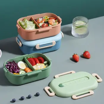 Mühürlü Anlık erişte kasesi Taşınabilir Yalıtımlı yemek kabı Anti-haşlanma Mutfak Gıda Kapları Mikrodalga Bento Kutusu