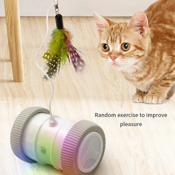 Kediler Yalnız Oynamak için Kapalı Kediler için İnteraktif Kedi Oyuncak, Otomatik Kedi yavrusu Oyuncaklar Elektronik ve Egzersiz pratik USB Chargin