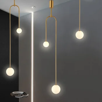 Iskandinav cam küre kolye ışıkları Modern yaratıcı kolye lamba çubuğu / Cafe / mutfak / oturma odası ev aydınlatma süspansiyon armatürleri