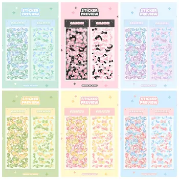 Kore Lazer Şerit Karikatür Sticker Yıldız Kovalayan Kart Posteri Çıkartmalar Su Geçirmez cep telefonu kılıfı DIY Dekoratif Sticker