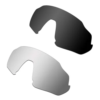 HKUCO Için Polarize Yedek Lensler Uçuş Ceket Güneş Gözlüğü Siyah / Gümüş 2 Pairs