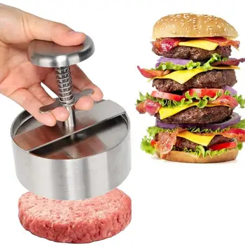 ABS hamburger et presi makinesi yuvarlak şekil Yapışmaz dolması Burger köftesi sığır ızgara pasta basın kalıp makinesi mutfak aksesuarları