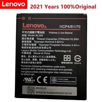 2021 Yıl Orijinal 2750mAh BL259 Lenovo Limon 3 3S K32C30 K32c36 Vıbe K5 / K5 Artı / A6020a40 A6020 a40 Bir 6020a40 Pil