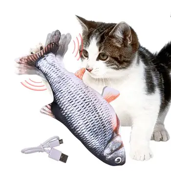 Kedi Balık Oyuncak Disket Balık Köpek Oyuncak Flappy Balık İnteraktif Köpek Oyuncak İnteraktif Gerçekçi Peluş Simülasyon Bebek Balık Oyuncak Komik