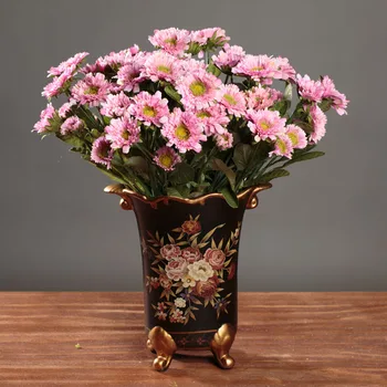 Amerikan tarzı ülke dekorasyon vazo Avrupa tarzı retro sundurma yan birkaç ev el sanatları süsler yaratıcı vazo çiçek sanat