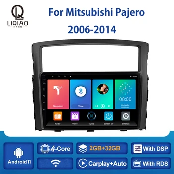 LIQIAO Araba Radyo Mitsubishi Pajero 2006-2014 İçin Carplay Multimidia Video Oynatıcı Navigasyon GPS Otomatik Dikiz Kamera BT OBD USB