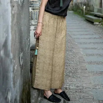 2022 çin tarzı daliy düz uzun pantolon kadın kız için vintage tasarım günlük bol pantolon moda tasarımı