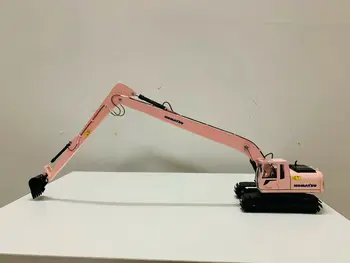 Komatsu Uzun Erişimli Ekskavatör Pembe 1: 50 Ölçekli Mühendislik Araçları Modeli