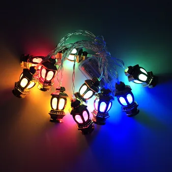 1.65 m 10 ışıkları ramazan süslemeleri LED Stereo saray lambası Eid Mubarak fener LED dize ışıkları müslüman islam bayram festivali parti