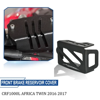 Honda İÇİN CRF1000L Afrika İkiz 2016 2017 Siyah Alüminyum Motosiklet Ön Fren Ressrvoir Kapak Aksesuarları AfricaTwin CRF 1000L