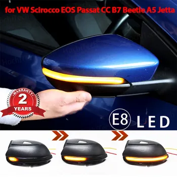 VW Scirocco Passat Eos CC Beetle Jetta siyah kapak Dinamik Dönüş Sinyali LED dikiz aynası göstergesi Flaşör tekrarlayıcı ışık