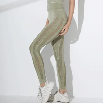 Yeni Kadın Hip Push Up Tayt Spor Giyim Yeşil Yoga Pantolon Kadın Tayt Spor Naylon Yüksek Bel Uzun pantolon