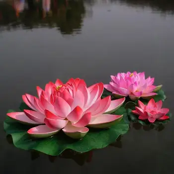 29 CM Çapı Büyük Boy Yapay Simülasyon Lotus Çiçek Düğün Dekorasyon Ev Dekor İçin Pembe Kırmızı Mor Turuncu Beyaz renk