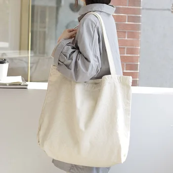 Kaliteli kanvas çanta Katlanabilir Yüksek Kapasiteli kadın Çanta omuz çantaları Eko tekrar kullanılabilir alışveriş poşetleri Bayanlar Seyahat Tote Çanta